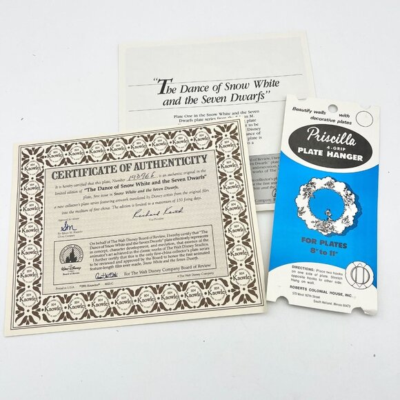 Disney Knowles China Plate #19396F The Dance of Snow White and the Seven Dwarfs - Picture 3 of 8